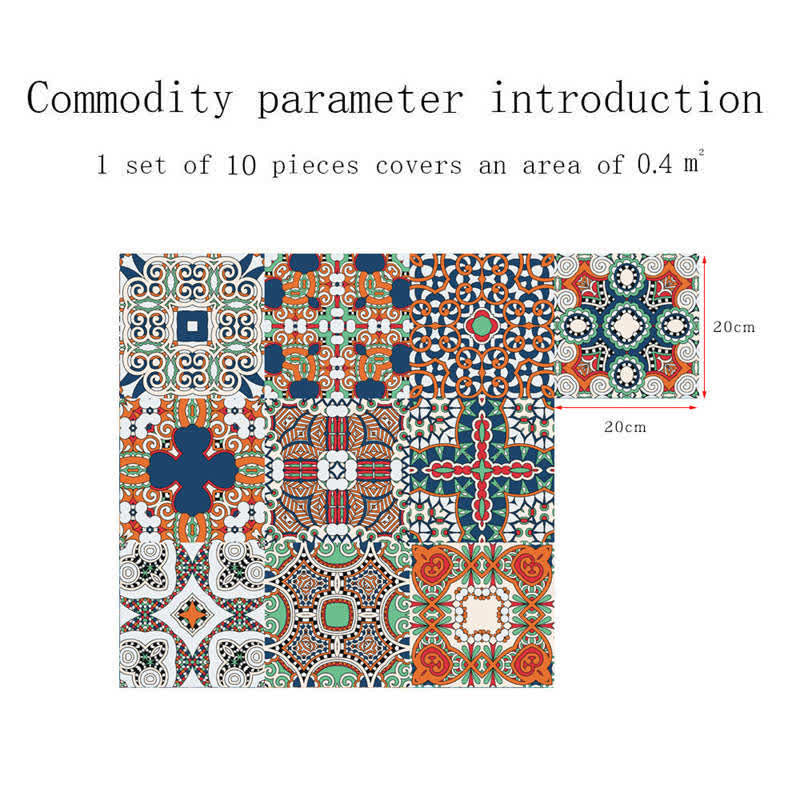 Ownkoti Bohemian Mixed Pattern Wallpaper Wall Sticker (10PCS) - image 10