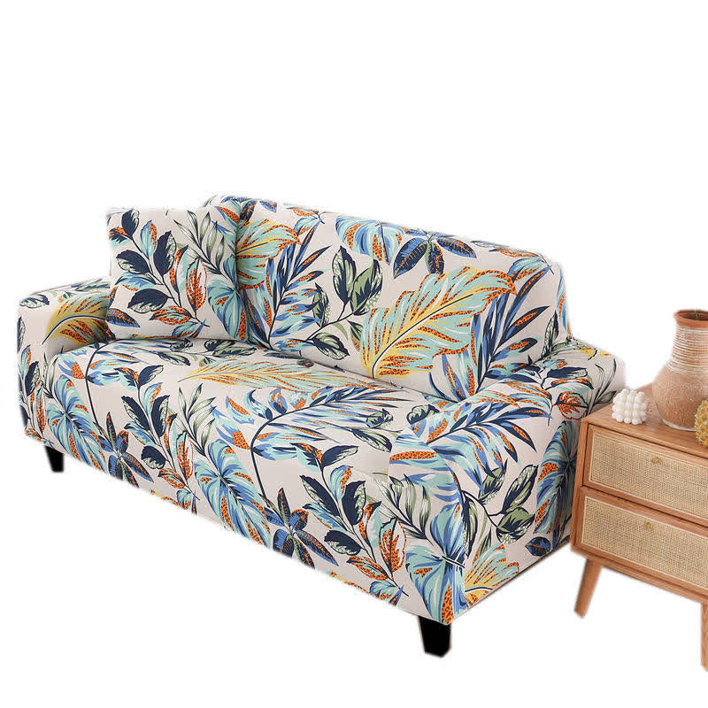 Ownkoti Forest Leaf Sofa Cover with One Pillowcase - image 1