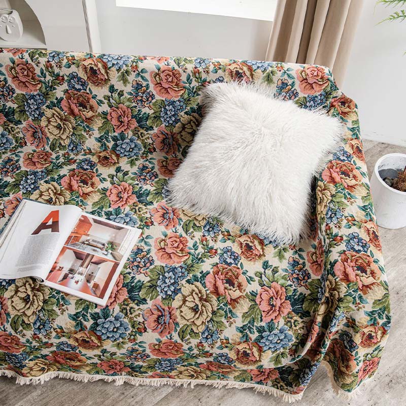 Countryside Rose Print Tassel Sofa Protector - image 4