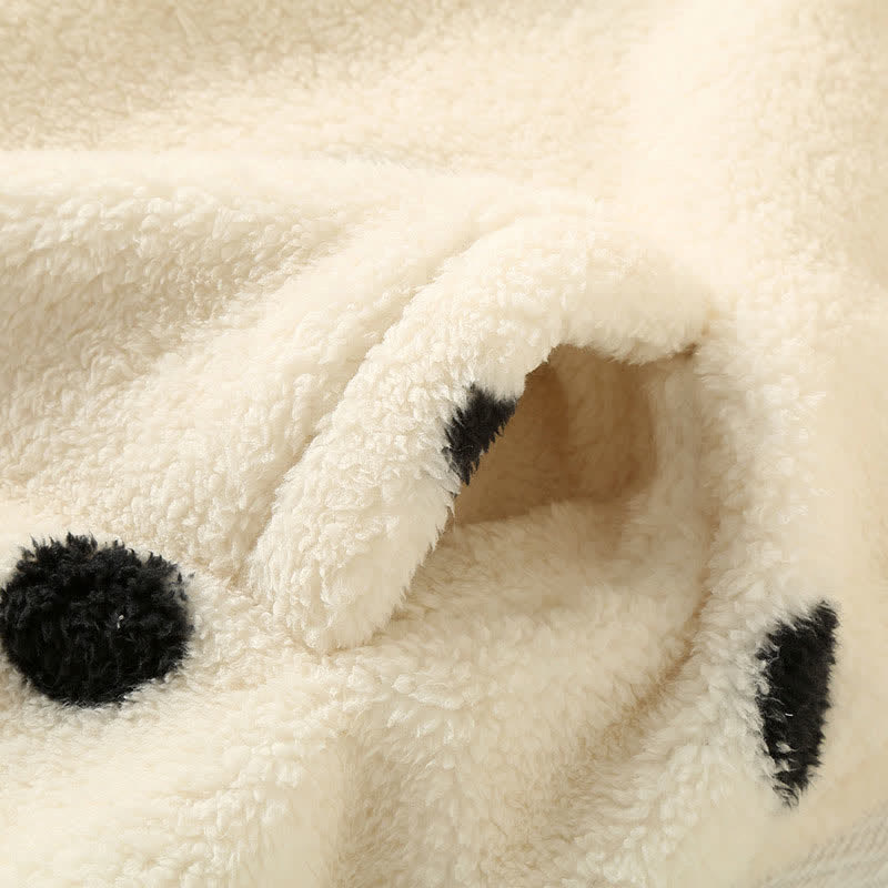 Polka Dot Long Sleeve Fleece Pajama Set - image 6