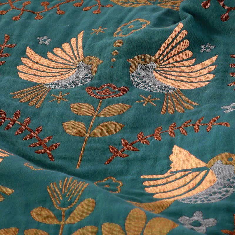 Ownkoti Boho Breathable Flower Bird Reversible Quilt - image 3