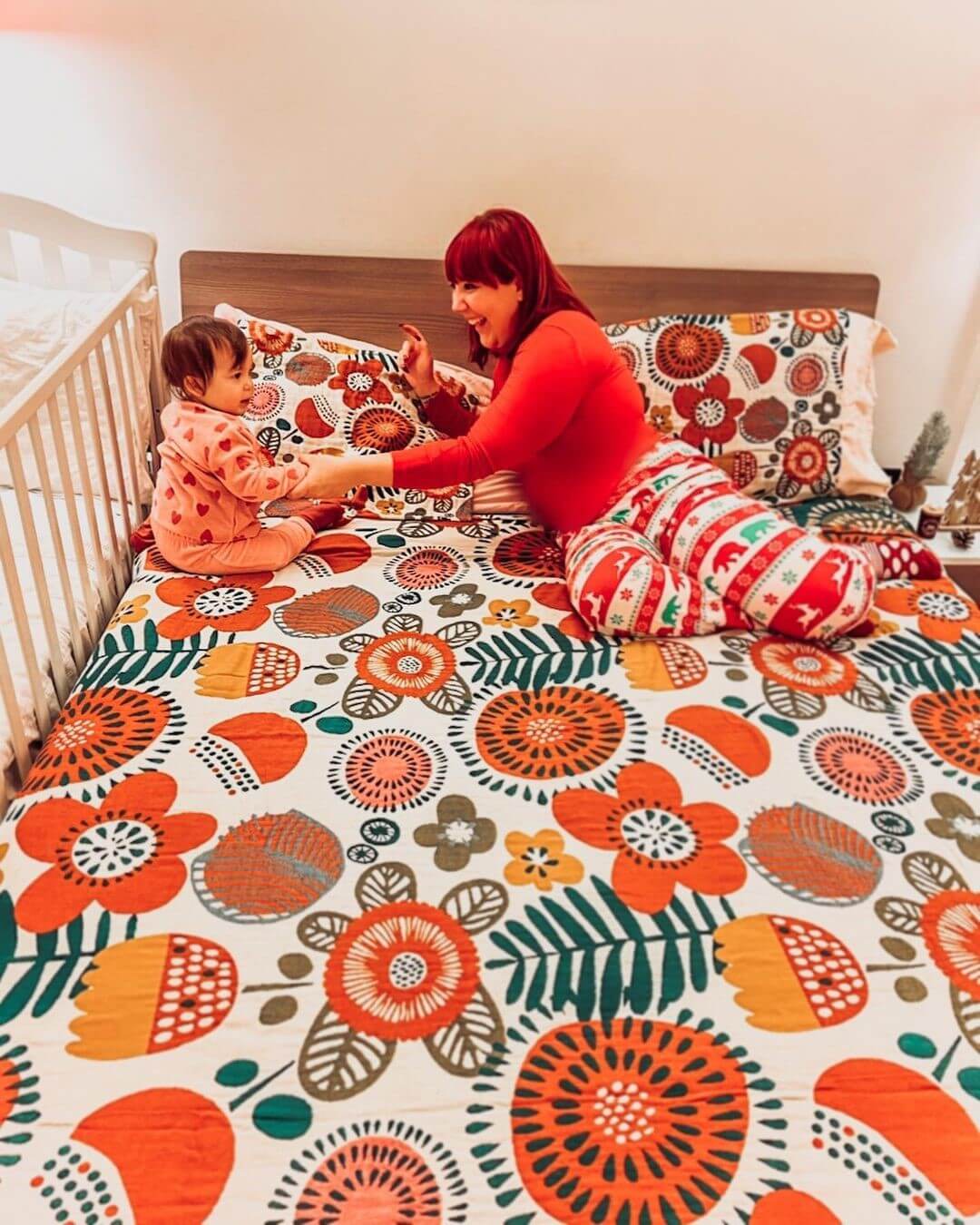 Ownkoti Orange Cartoon Flower Pattern Cotton Quilt - image 5