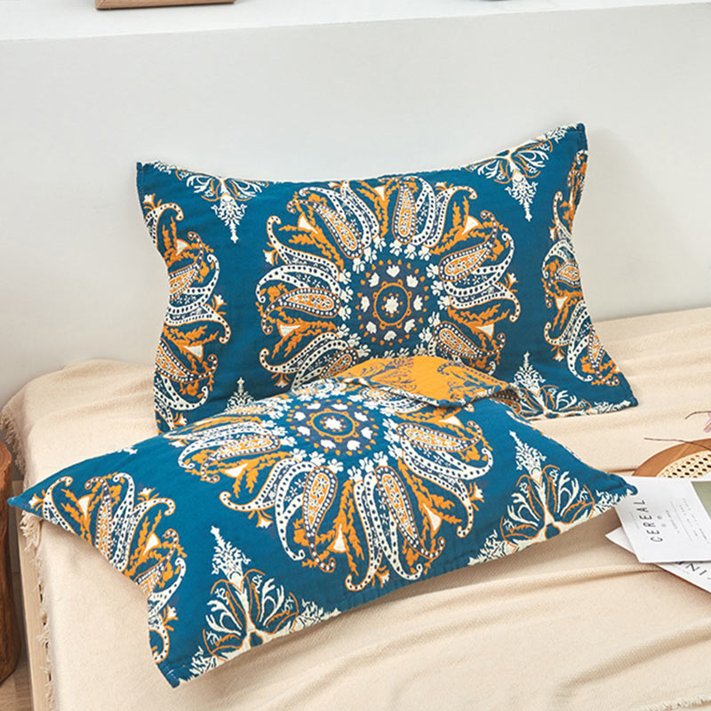 Ownkoti Bohemian Cotton Flower Pillow Towel (2PCS) - image 2