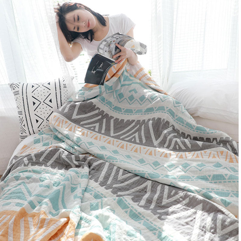 Ownkoti Lightweight Colorblock Cotton Bed Blanket Quilt - image 4