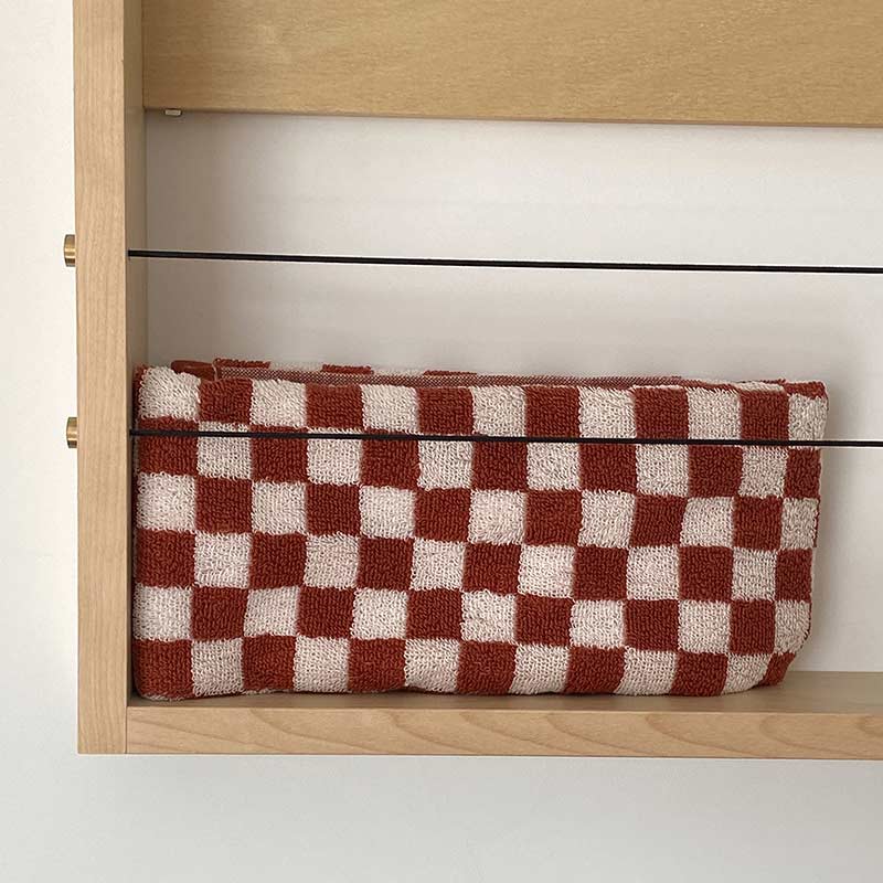 Ownkoti Checkerboard Plaid Colorblock Bath Towel Set - image 2