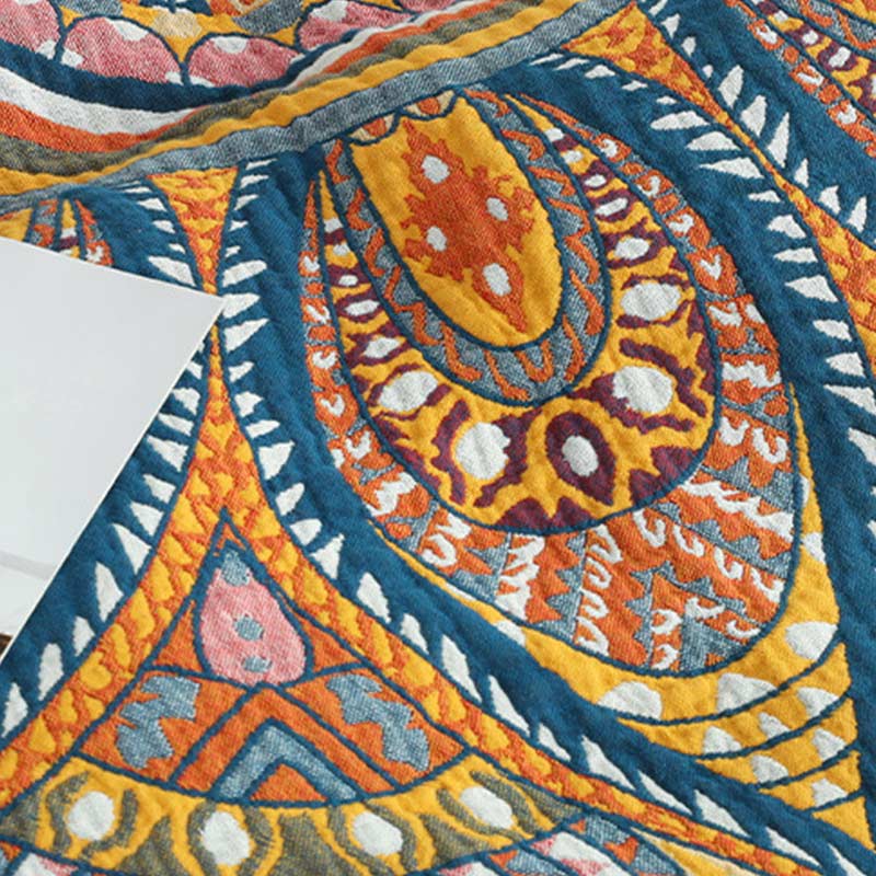 Ownkoti Bohemian Reversible Yellow Flower Summer Quilt - image 8