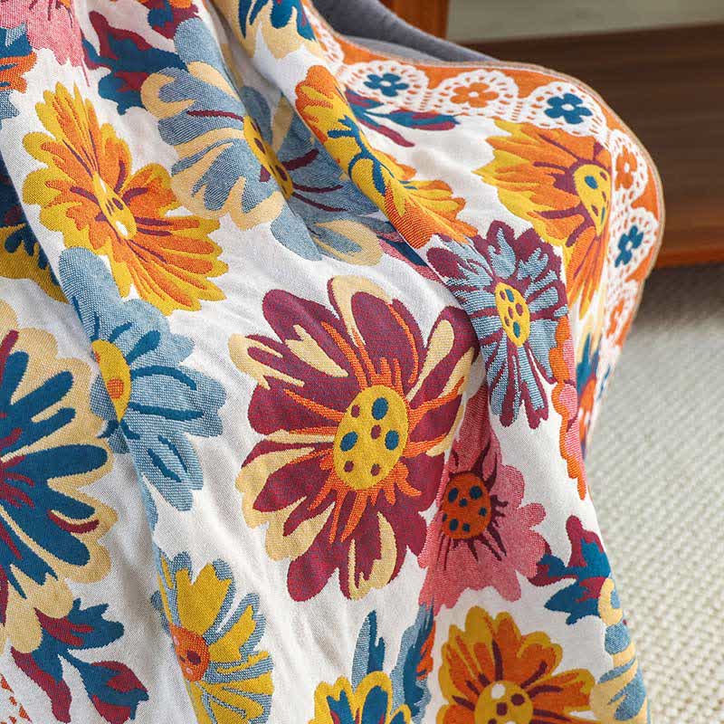 Bright Flower Soft Cotton Bath Towel - image 3