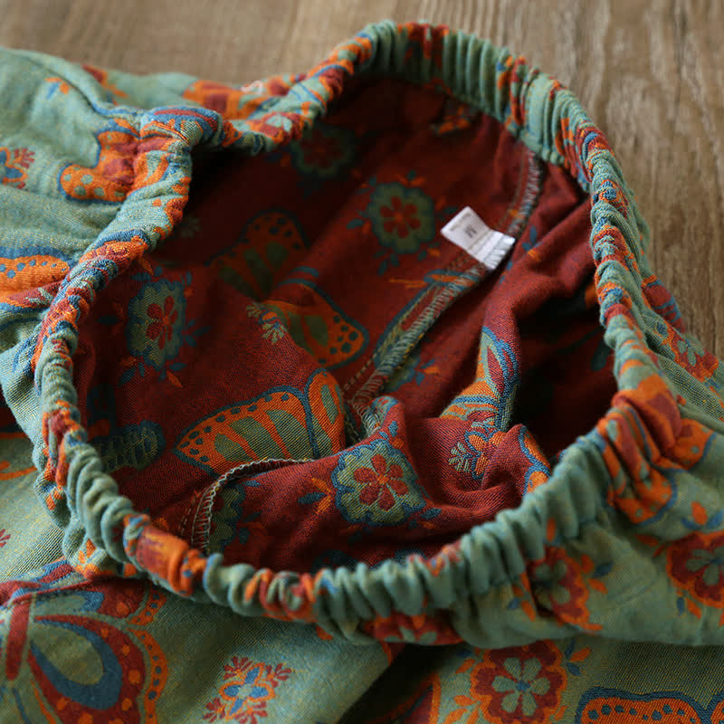 Vintage Butterfly Print Cotton Loungewear Set - image 5