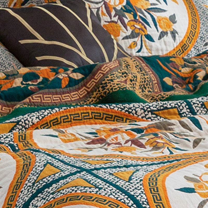 Ownkoti Comfy Flower Plaid Cotton Double-Sided Quilt - image 2