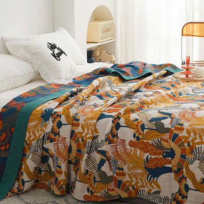 Ownkoti Soft Bird & Flower Cotton Reversible Quilt - image 9