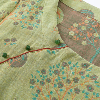 Leaf Tree Jacquard Cotton Loungewear Set - image 6