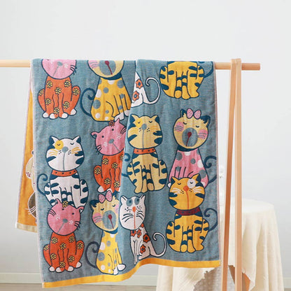 Ownkoti Cat Cotton Bath Towel Baby Blanket - image 1