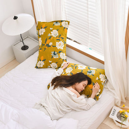 Ownkoti White Flower Pattern Pillow Towel Cotton (2PCS) - image 3