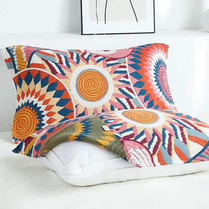 Ownkoti Sun Print Cotton Reversible Pillow Towel (2PCS) - image 3