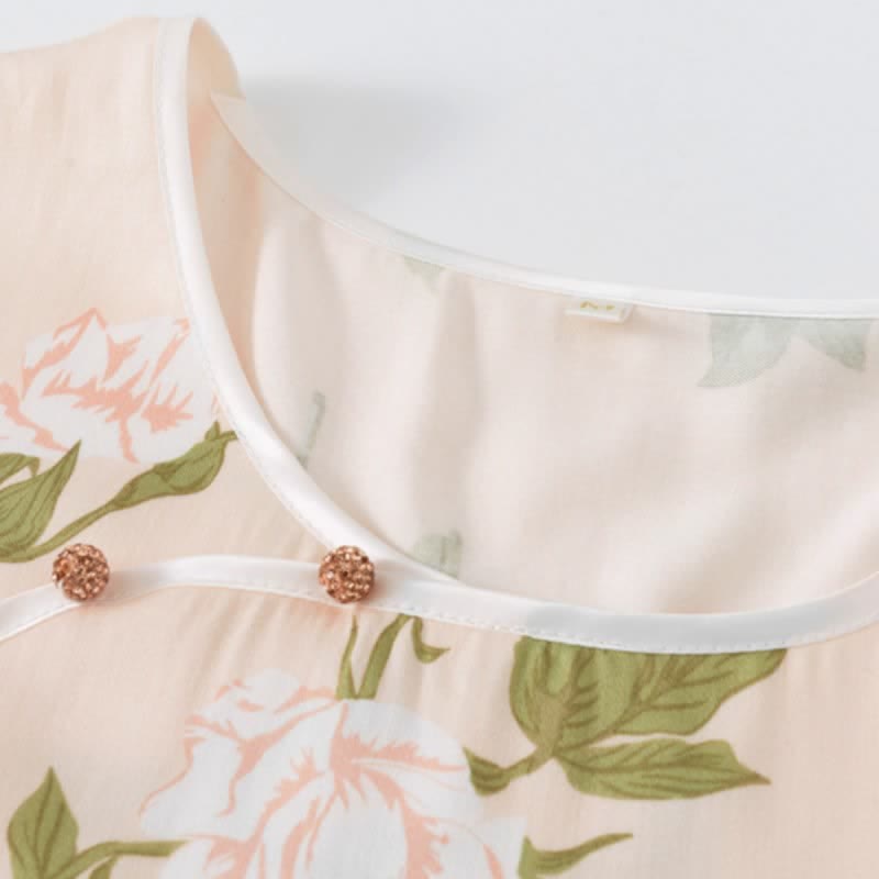 Pink Flower Print Soft Breathable Nightdress - image 5