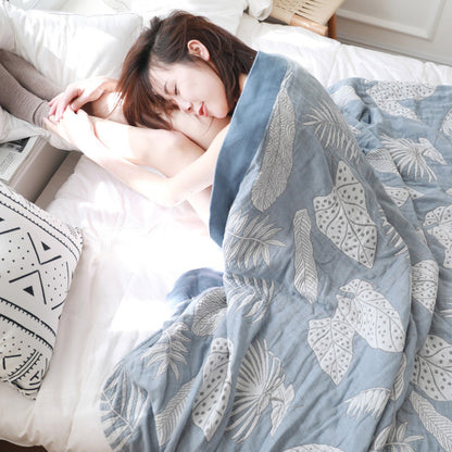 Ownkoti Pattern Gauze Reversible Quilt Breathable Throw - image 14