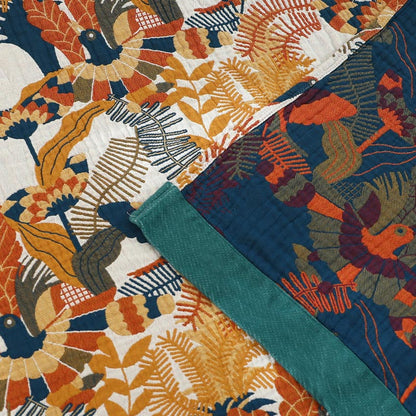 Flower Bird Blanket Reversible Sofa Cover - image 9