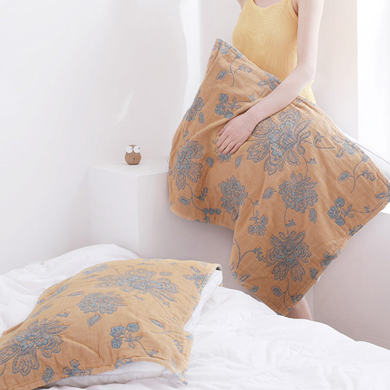 Boho Flower Cotton Double-Side Pillow Towel (2PCS) - image 3