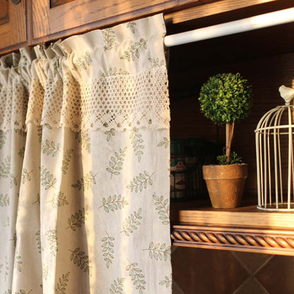 Cotton Linen Cabinet Curtain Cafe Curtain - image 2