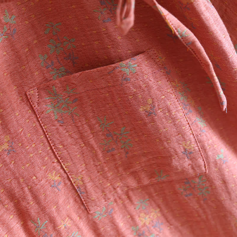 Floral Cotton Comfy Loose Bathrobe Pajama - image 4