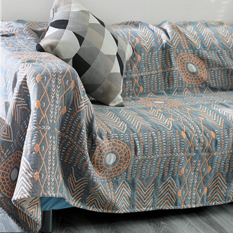 Ownkoti Boho Striped Cotton Quilt Reversible Sofa Towel - image 8