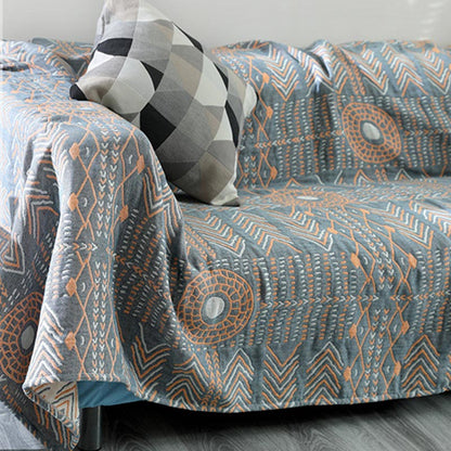 Ownkoti Boho Striped Cotton Quilt Reversible Sofa Towel - image 8