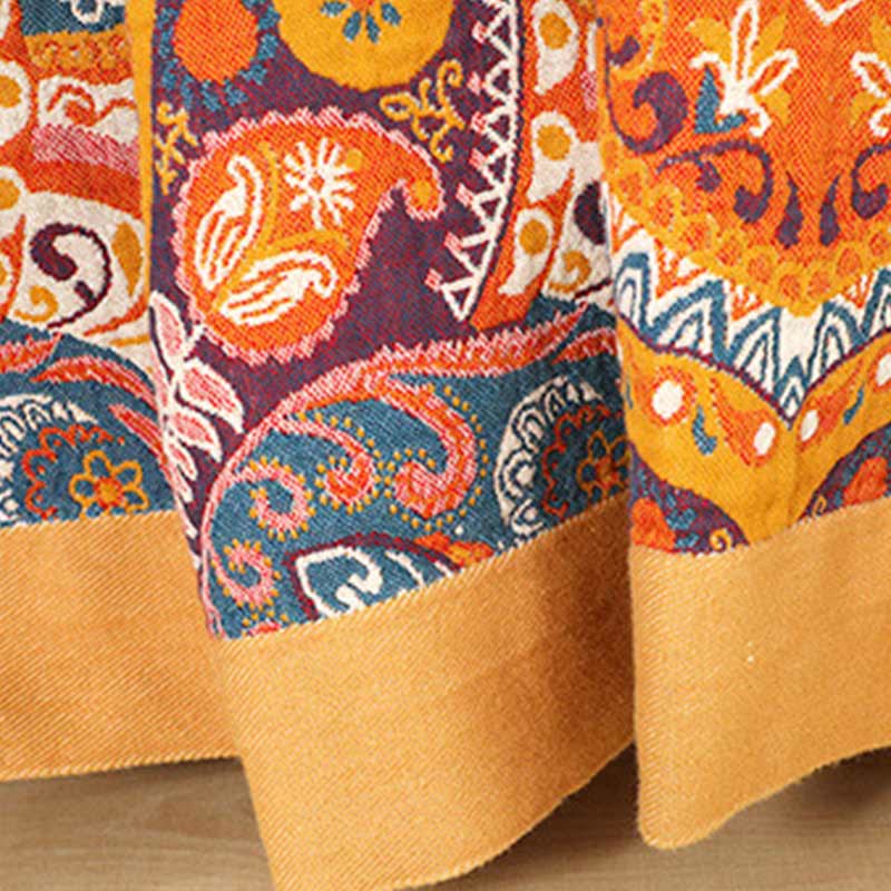 Boho Cotton Orange Reversible Sofa Blanket - image 8