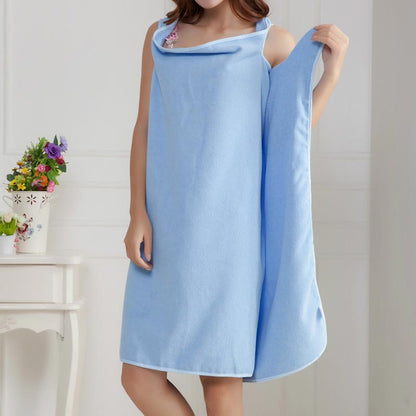 Ownkoti Women's Wearable Spa Towel Bath Wrap - Blue - 80cm x 150cm - image 7