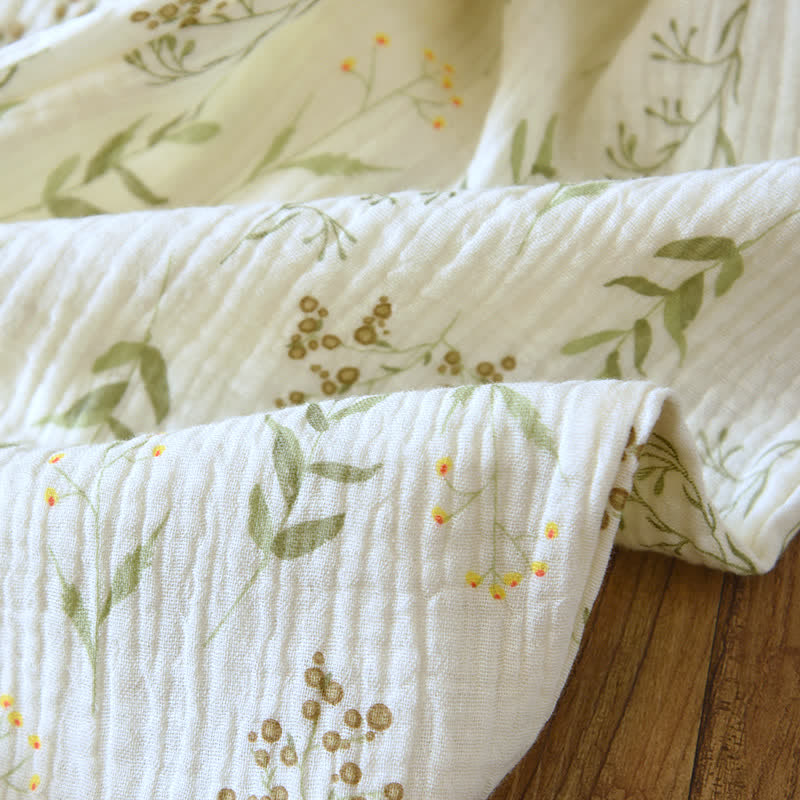 Floral Cotton Double Gauze Pajama Set - image 7