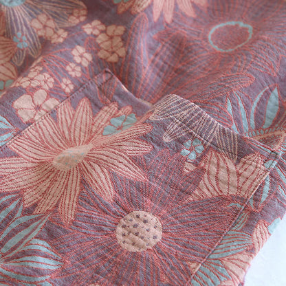 Floral Comfy V-neck Home Sleep Bathrobe - image 4