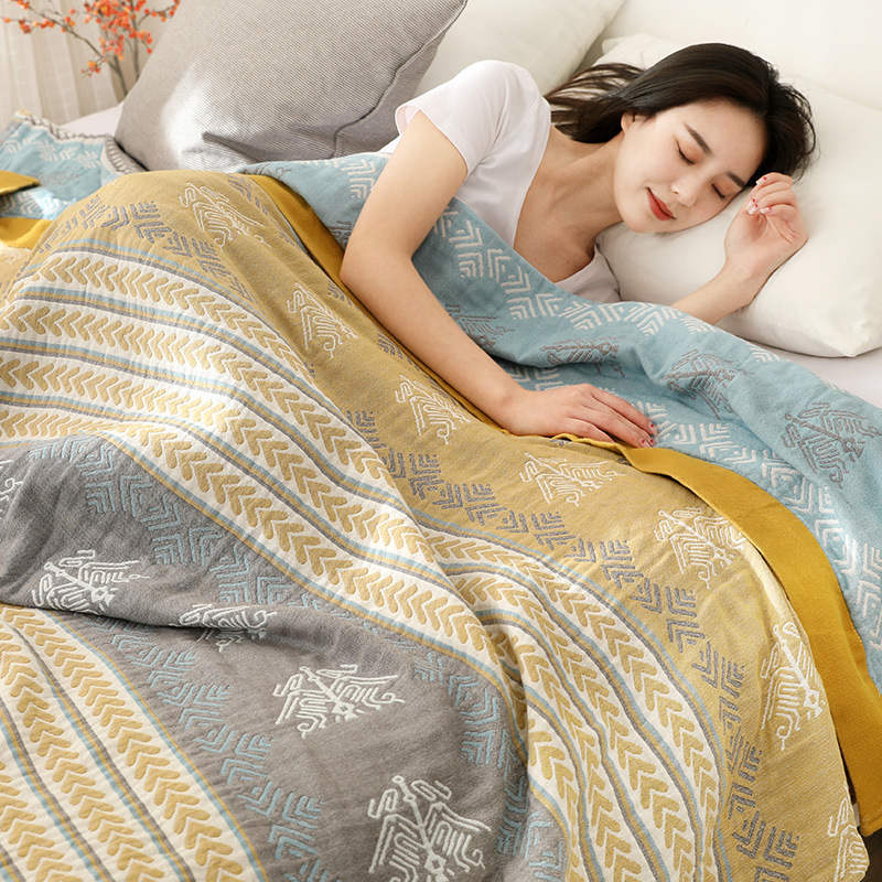 Ownkoti Cotton Wheat Ear Print Reversible Quilt - As Picture - Queen - image 0