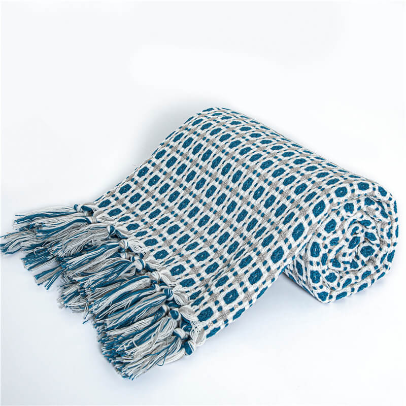 Ownkoti Knitted Sofa Blanket Couch Blanket With Tassels - image 17