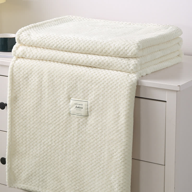 Modern Lightweight Soft Throw Blanket - Cheese White - Queen - image 12