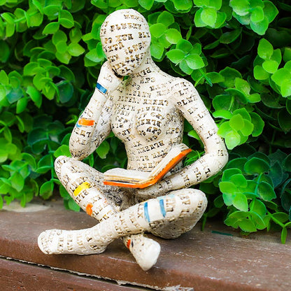 Reading Woman Thinker Statue Bookshelf Decoration - image 2