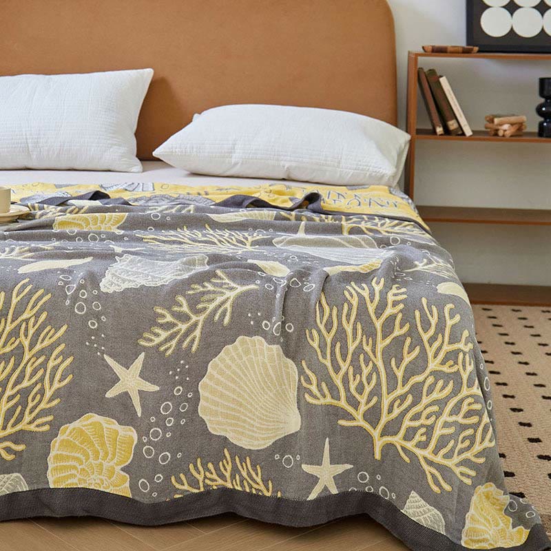 Coral Marine ​​Plants Breathable Reversible Quilt - image 2