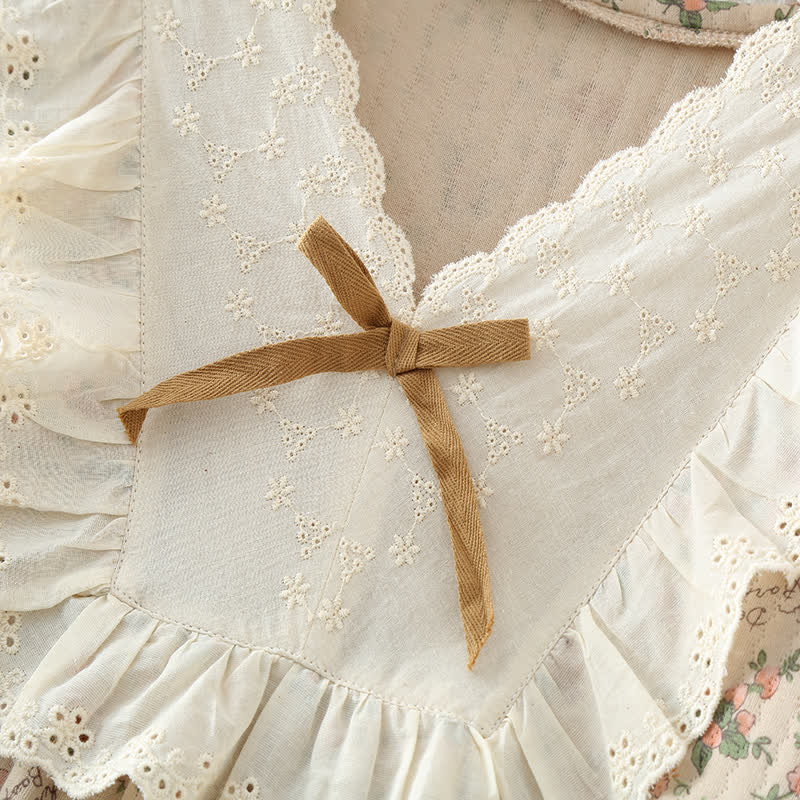 Vintage Rose Garden Cotton Loungewear Set - image 4