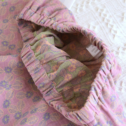 Pure Cotton Jacquard Leaf Pajama Set - image 5