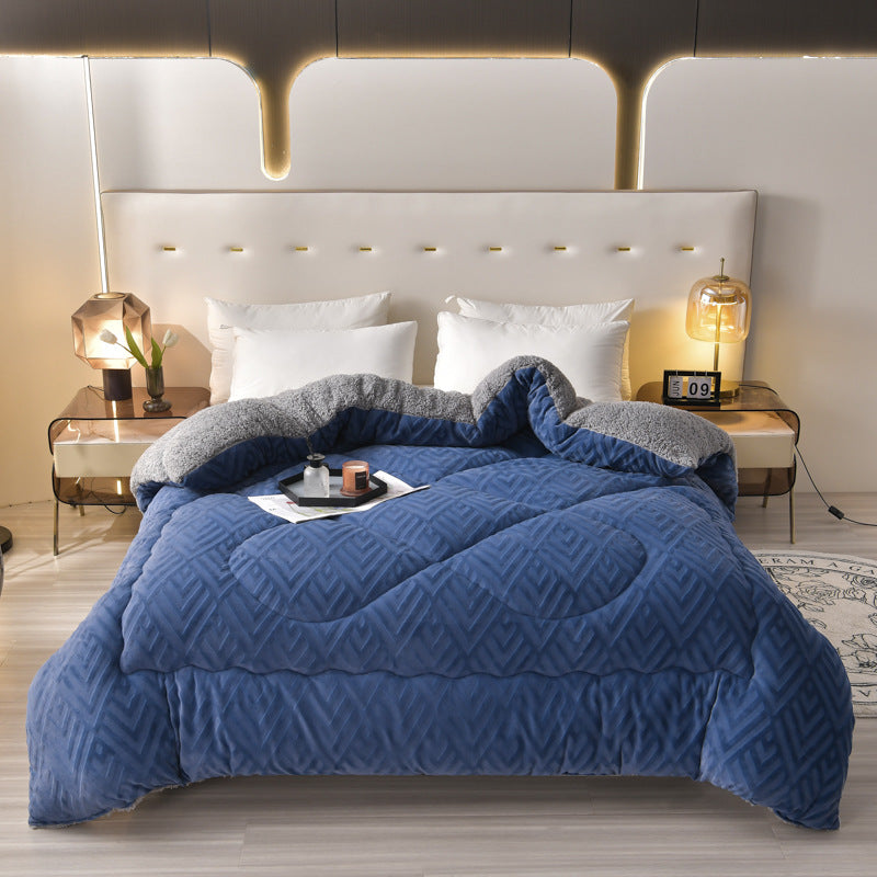 Thick Sherpa Winter Blanket with Quilt Core - image 12