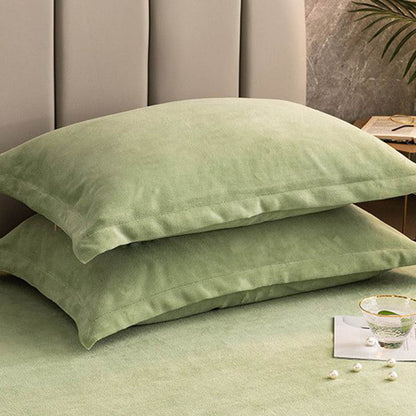 Solid Color Velvety Decorative  Pillowcases(2PCS) - image 9