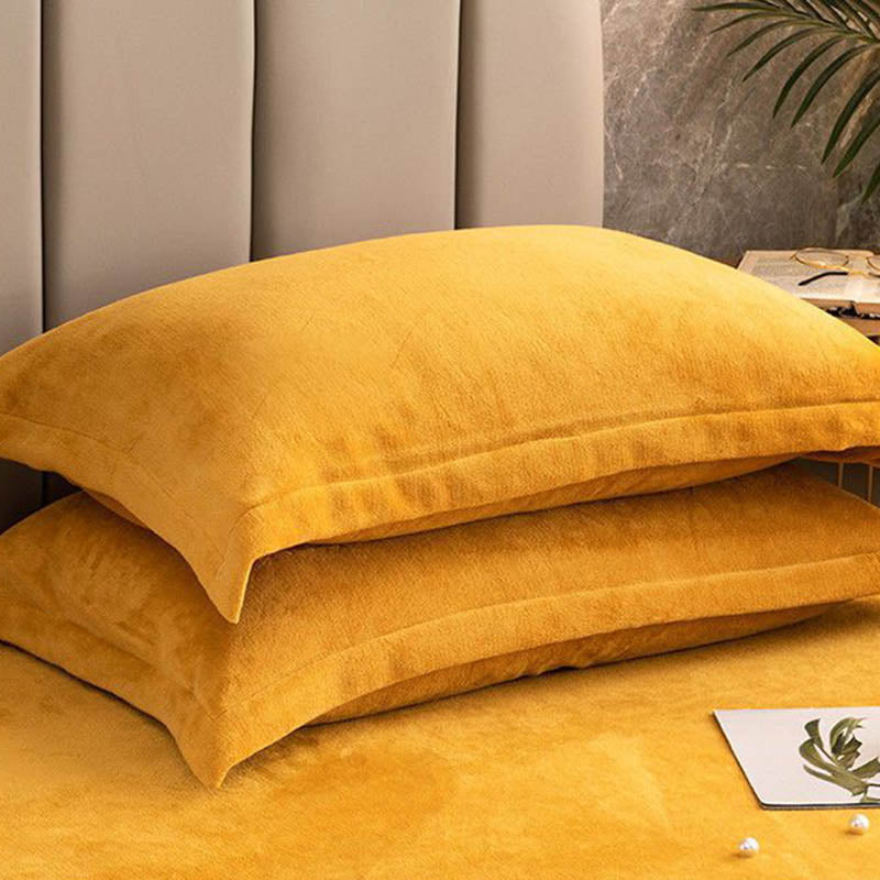 Solid Color Velvety Decorative  Pillowcases(2PCS) - image 13