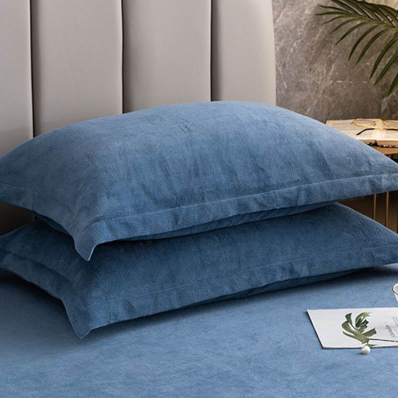Solid Color Velvety Decorative  Pillowcases(2PCS) - image 15