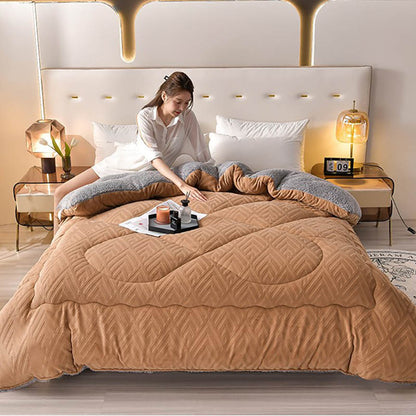 Thick Sherpa Winter Blanket with Quilt Core - image 32