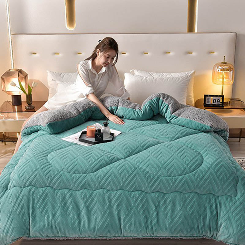 Thick Sherpa Winter Blanket with Quilt Core - image 26