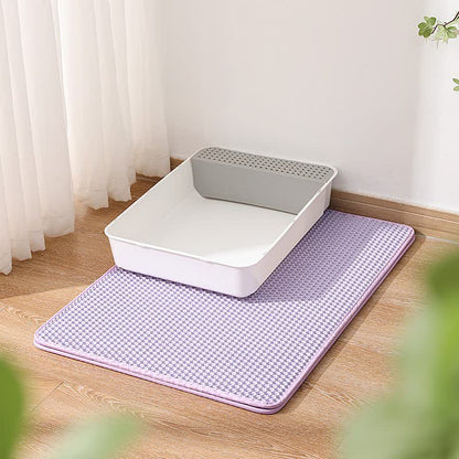 Solid Color Waterproof Cat Litter Mat - Purple - XL: 55cm x 75cm - image 7