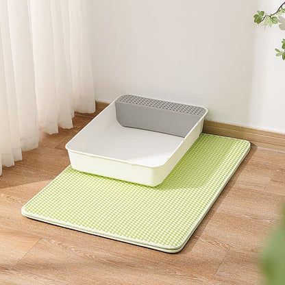 Solid Color Waterproof Cat Litter Mat - Green - XL: 55cm x 75cm - image 6