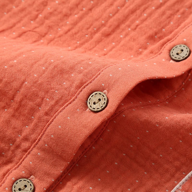 Cotton Gauze Round-neck Pajama Set - image 2