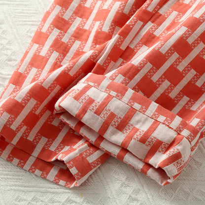 Cotton Gauze Round-neck Pajama Set - image 7