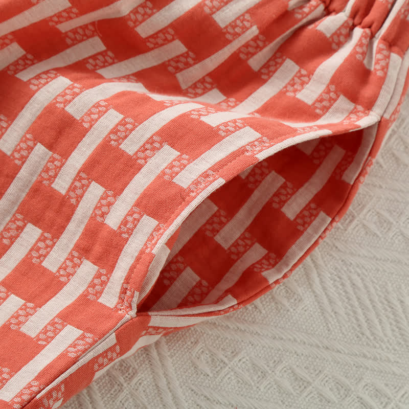 Cotton Gauze Round-neck Pajama Set - image 6