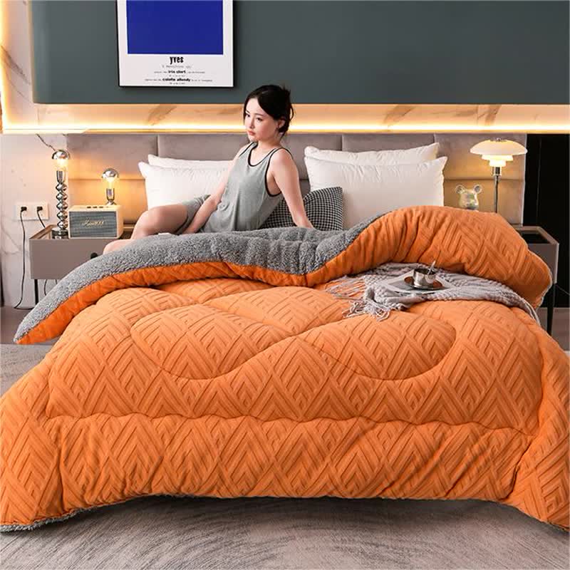 Thick Sherpa Winter Blanket with Quilt Core - image 2