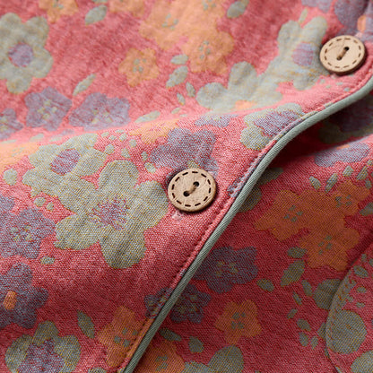 Cotton Gauze Short Sleeve Pajama Set(3PCS) - image 4